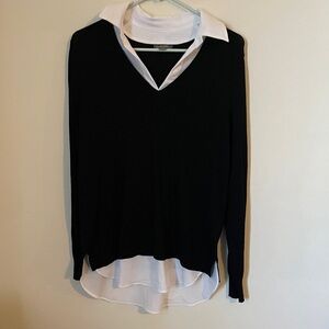 Style & Co. Black and White Layered Sweater